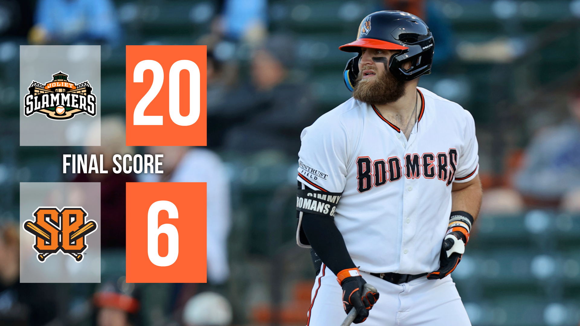 Ten Hits Not Enough as Boomers Fall to Joliet